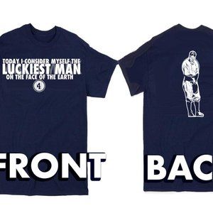 The Luckiest Man Lou Gehrig's Disease Shirt, New York baseball shirt